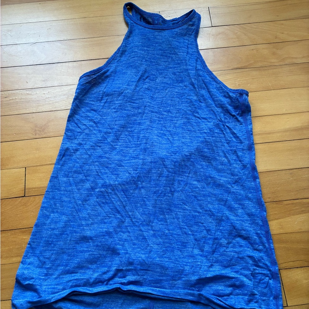 Blue Sleeveless Lulu Tank Top